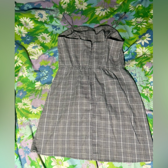 Corset Dress Lace-Up Corseted Style Plaid Spaghetti Strap Dress - Picture 3 of 9